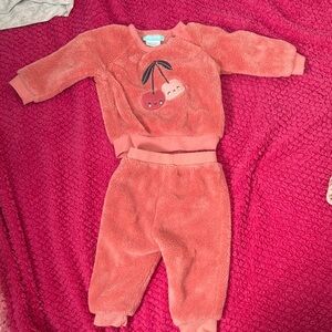 Cozy Cherry Embroidered Baby Set